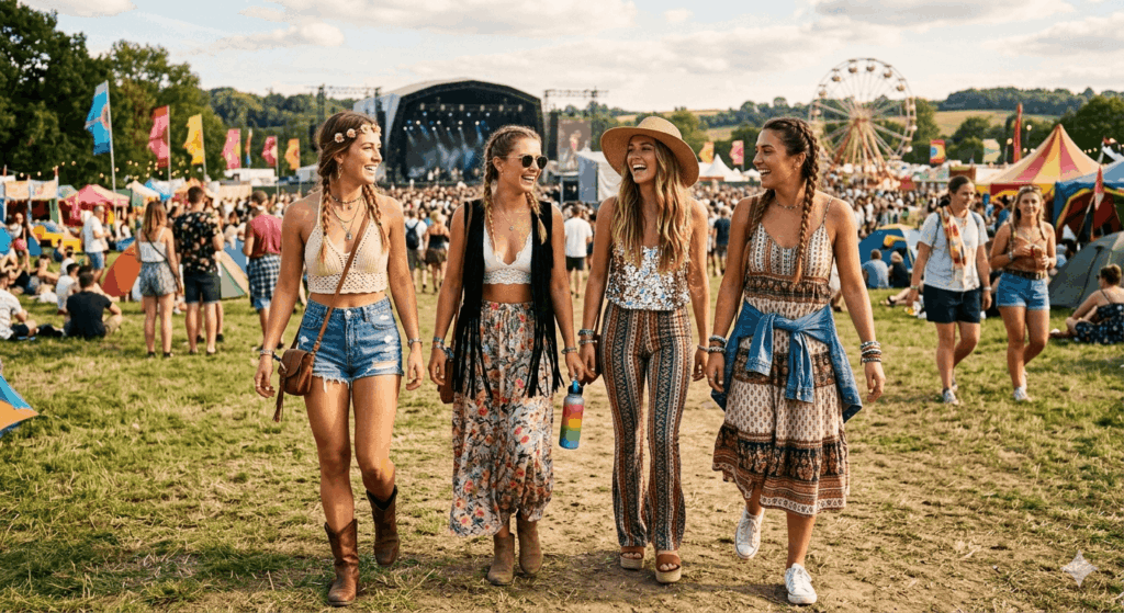Festival Outfit Ideen Frauen 2026 Die schönsten Looks für Musikfestivals