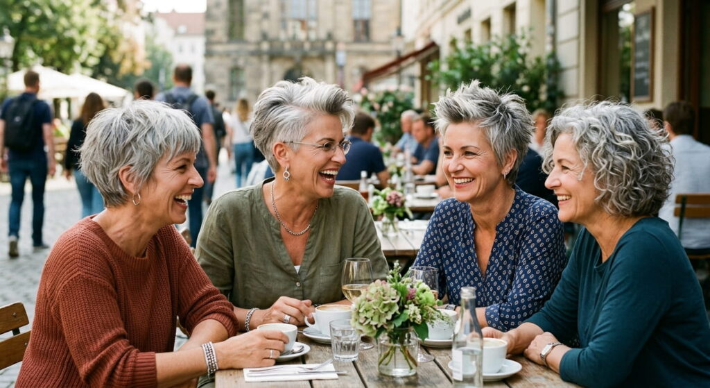Freche Frisuren für graue Haare ab 50 Trends und Ideen 2026